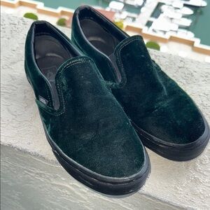Vans Green Slip-On Loafers